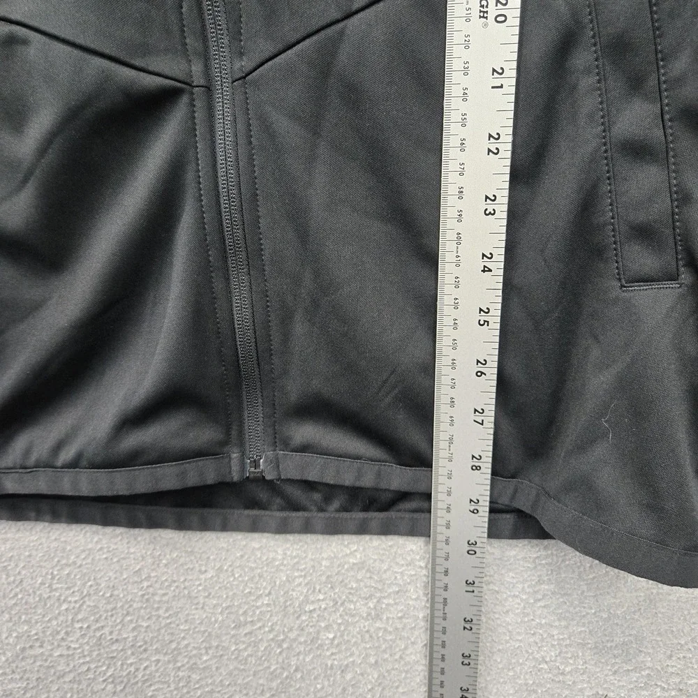 Nike Men Hoodie S Tall Black Dri Fit Swoosh Logo Pockets Full Zip Activewear